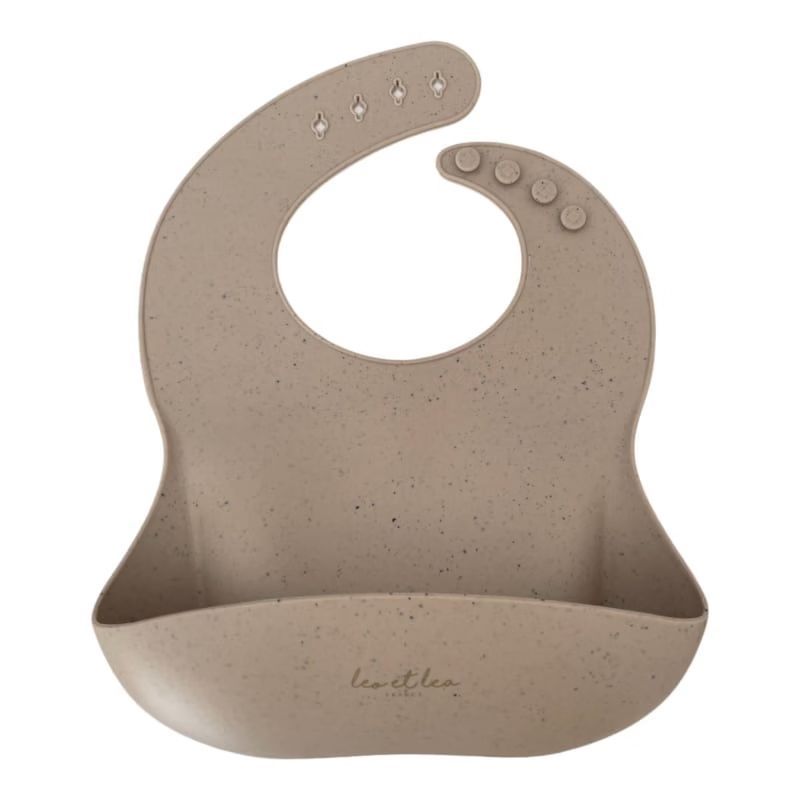 Bavoir en silicone moucheté beige (Léo et Léa France) - Image 2