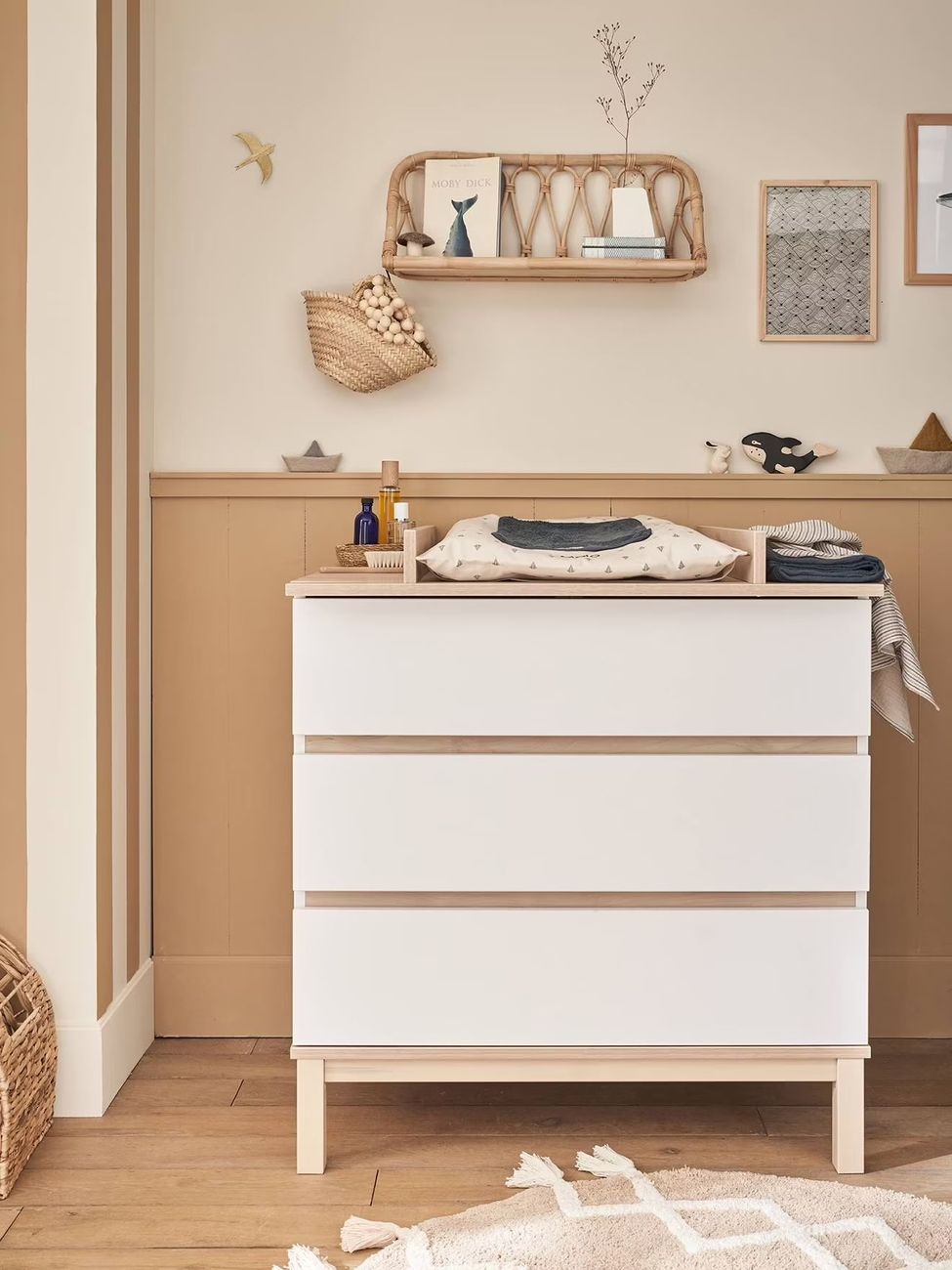 Commode à langer LIGNE COMETE blanc (Vertbaudet) - Image 1