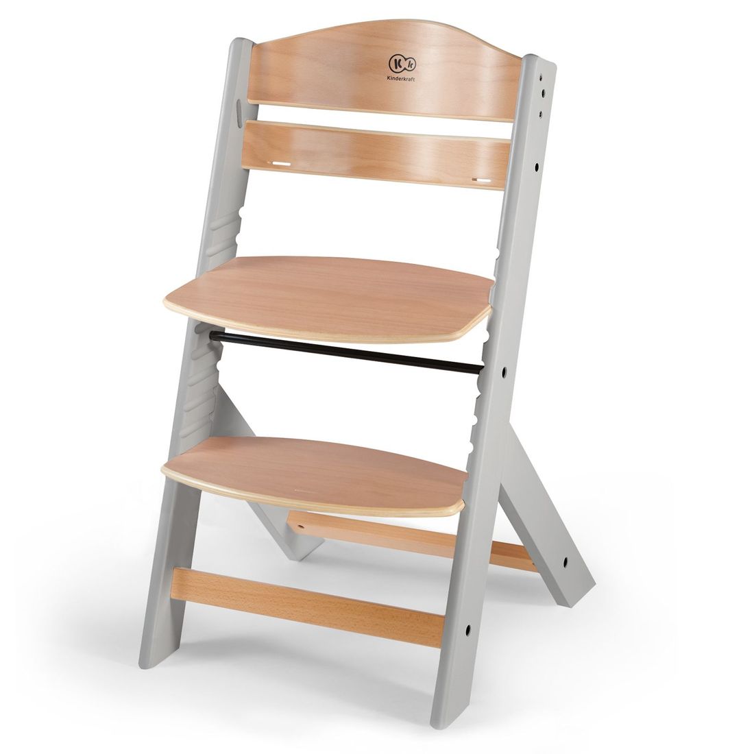 Chaise haute avec coussin ENOCK bois gris (Kinderkraft) - Image 2