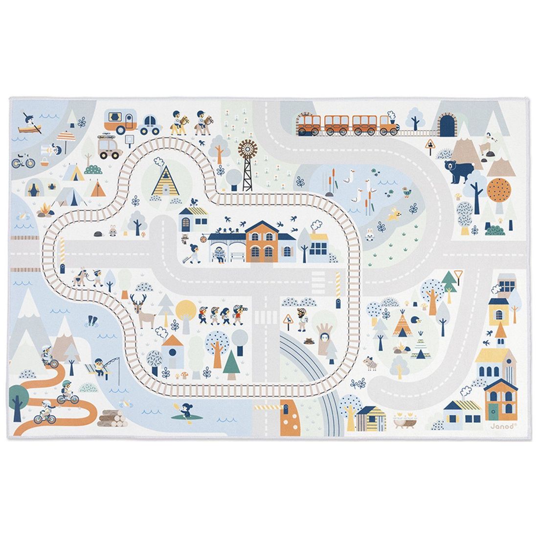 Tapis de jeu Cross Roads La Vallée Blanche (120 x 78 cm) (Janod) - Couverture