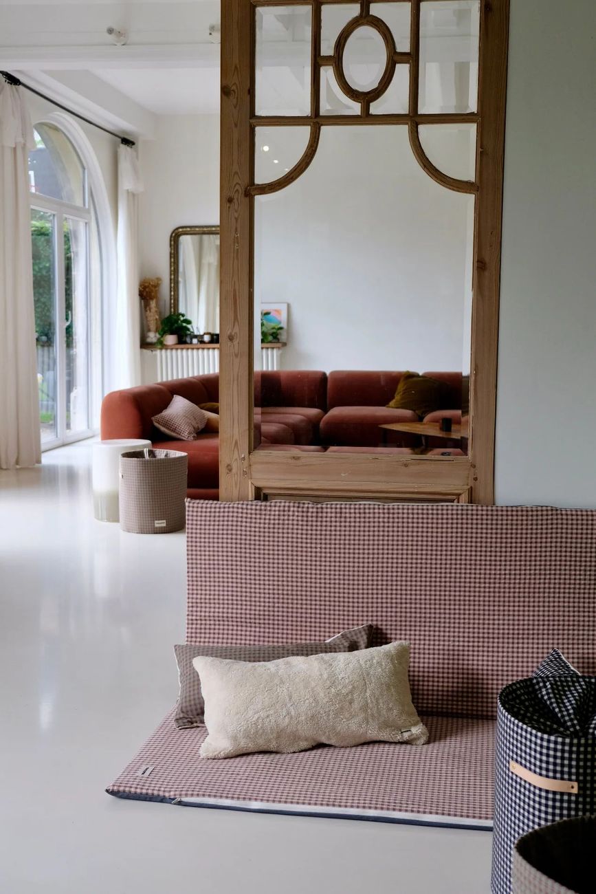 Tapis de vie Vichy Rhubarbe (Mezamé Paris) - Image 5