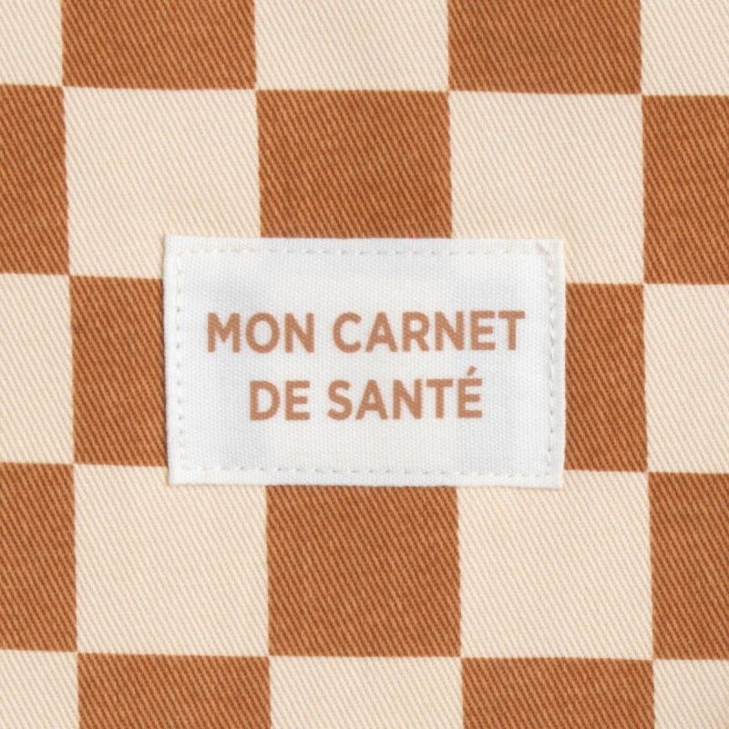 Protège carnet de santé damier en coton Petit Chou (Sauthon) - Image 2