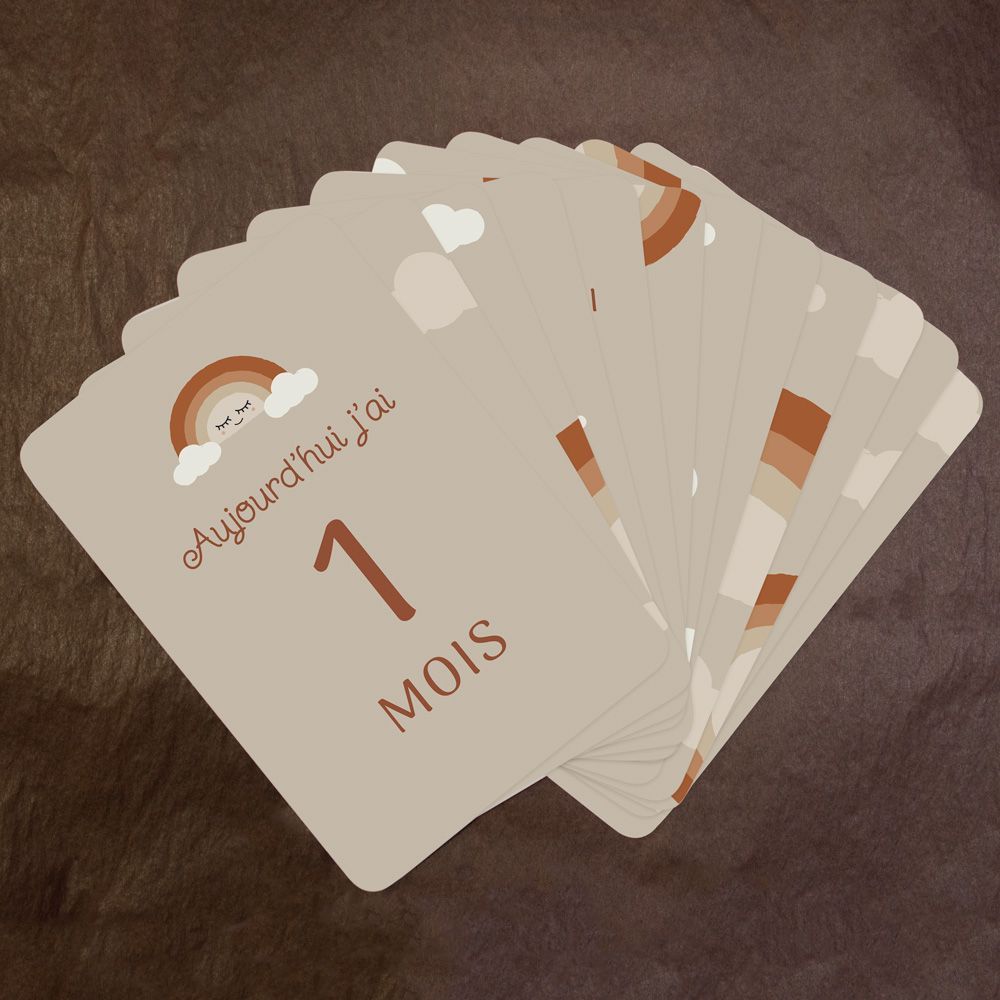 Cartes étapes bébé Arc-en-ciel (Le Faire-Part Français) - Couverture