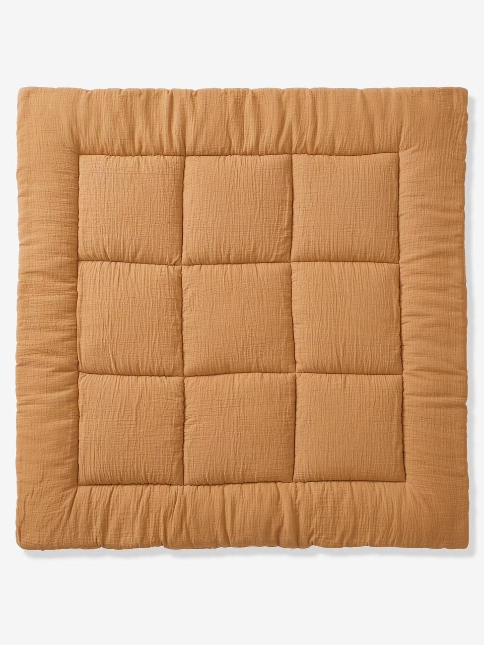 Tapis de sol / Fond de parc uni gaze et percale de coton ocre (Vertbaudet) - Image 1