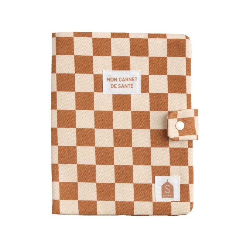Protège carnet de santé damier en coton Petit Chou (Sauthon) - Couverture