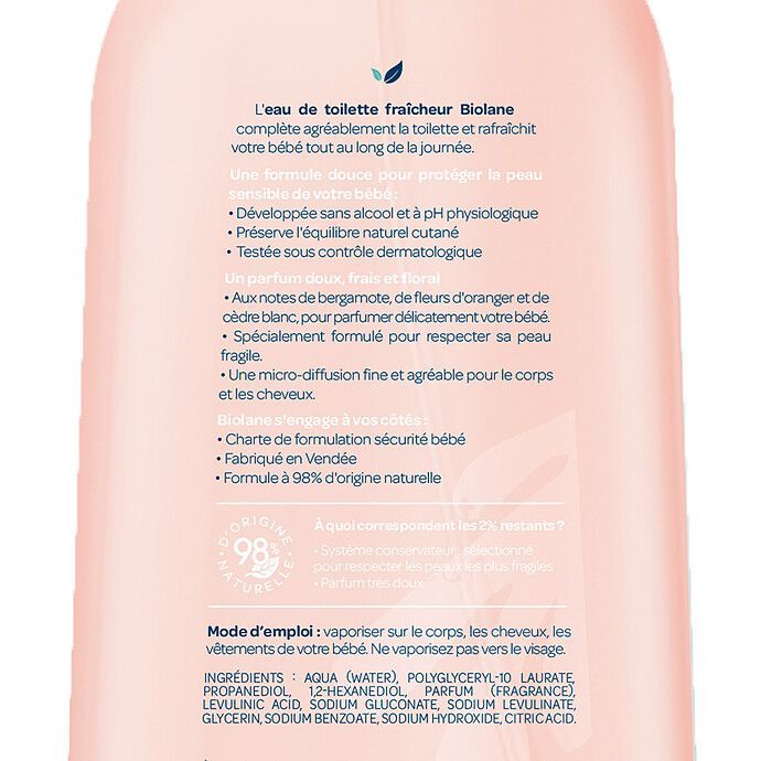 Eau de Toilette Fraîcheur - 200 ml (Biolane) - Image 3