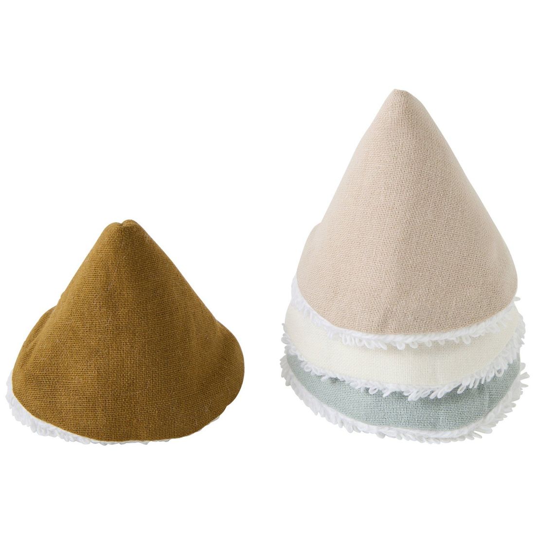 Lot de 4 cônes pare pipi en popeline nature (Bb&Co) - Couverture