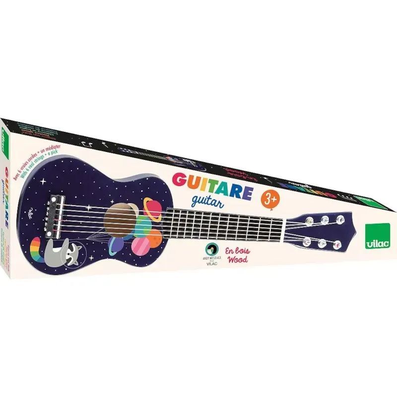 Guitare arc-en-ciel andy westface (Vilac) - Image 1