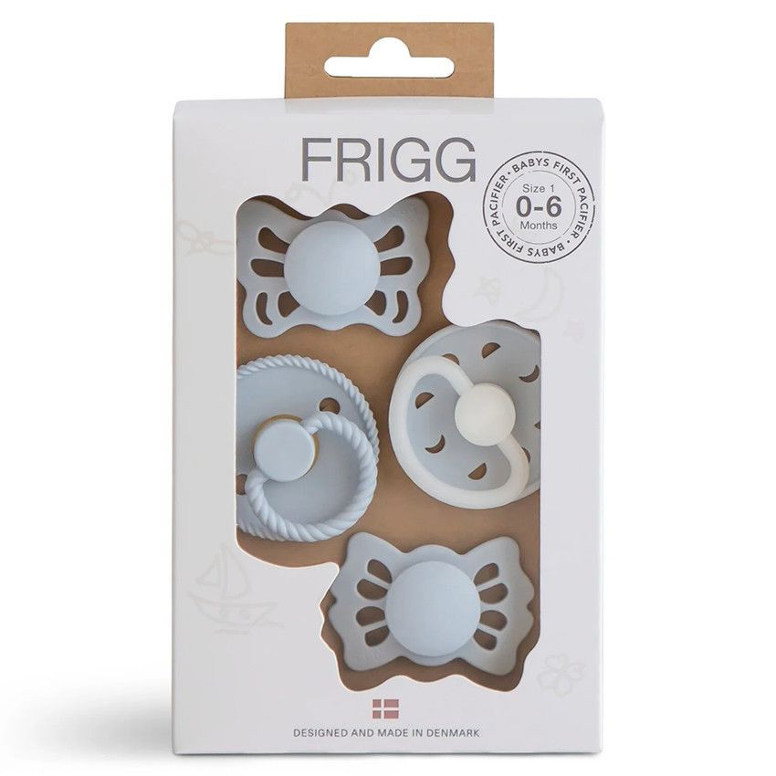Pack de 4 Sucettes "Première sucette de bébé" Powder Blue - Bleu (Frigg) - Couverture