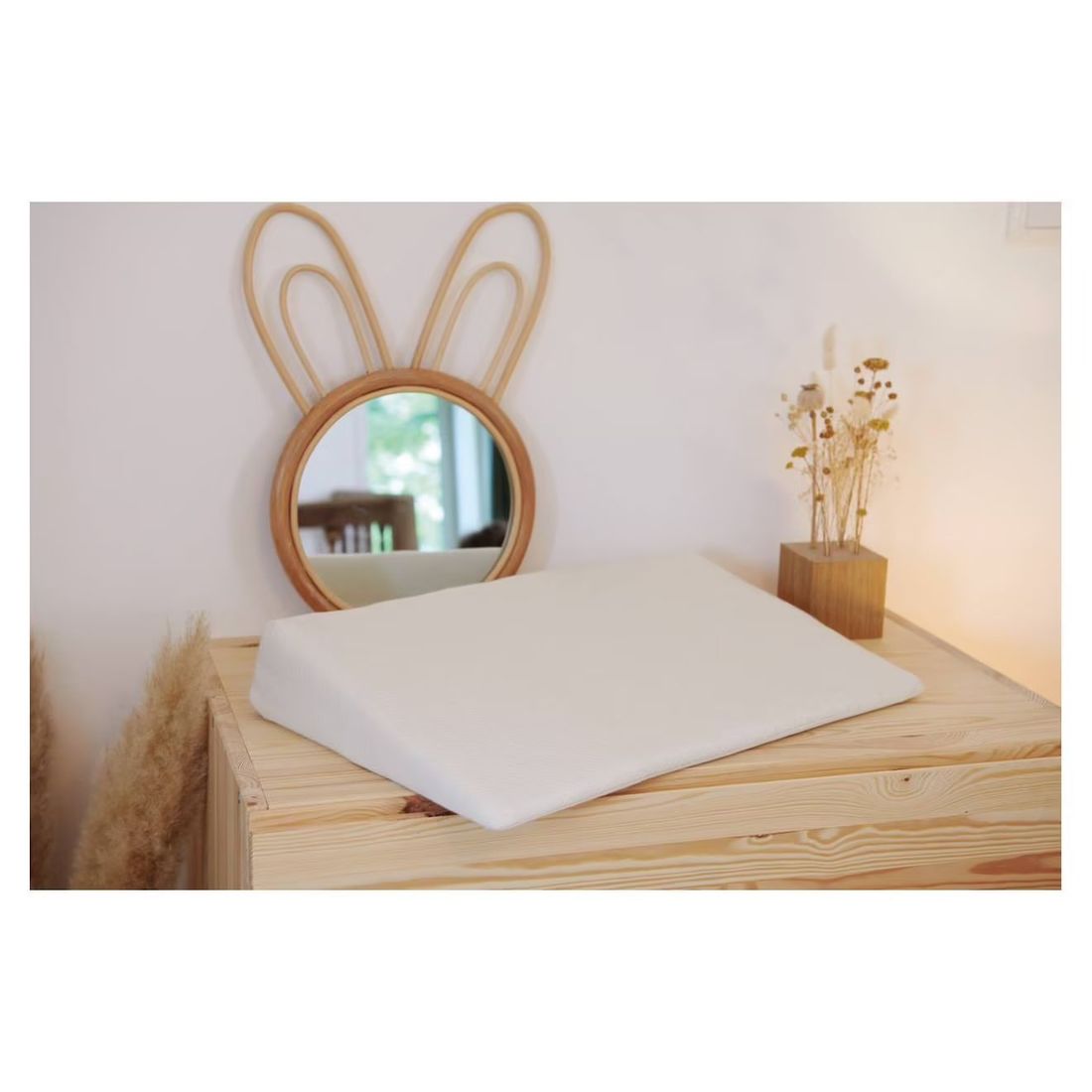 Plan Incliné 10° Coton Bio Pour Lit 60x120cm Blanc (Candide) - Image 2