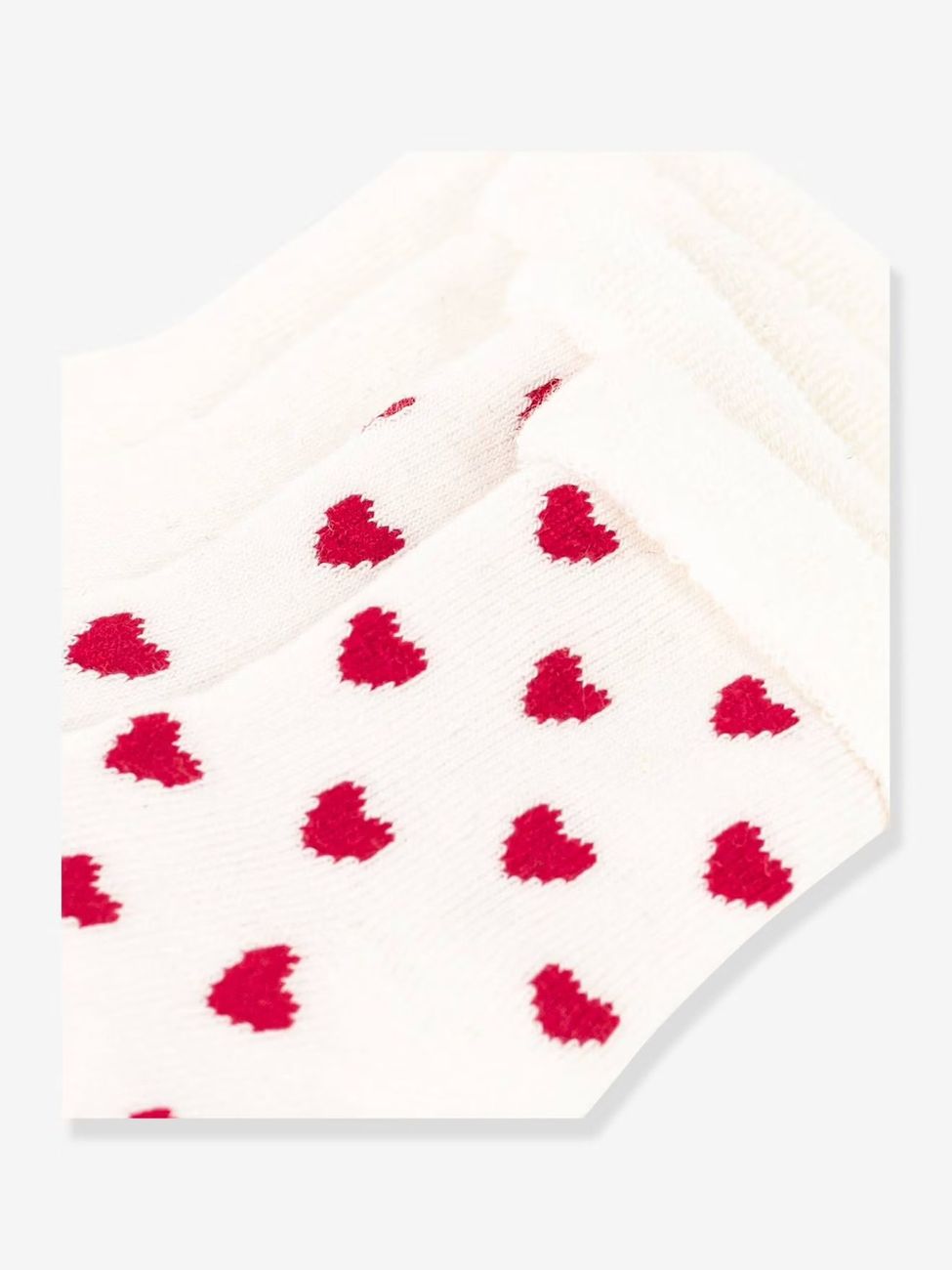 Lot de 2 paires de chaussettes bébé en tricot blanc imprimé (Petit Bateau) - Image 1