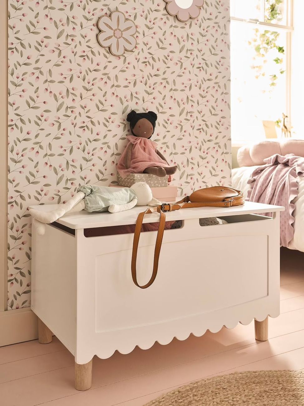 Coffre à jouets LIGNE FESTON blanc (Vertbaudet) - Couverture