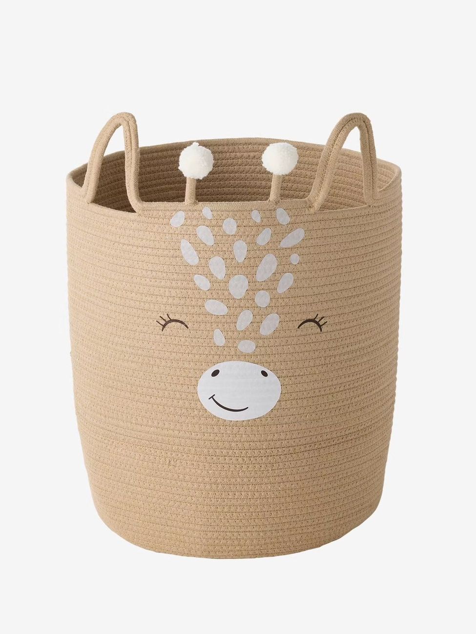 Panier de rangement XL en corde de coton Girafe cannelle (Vertbaudet) - Image 2