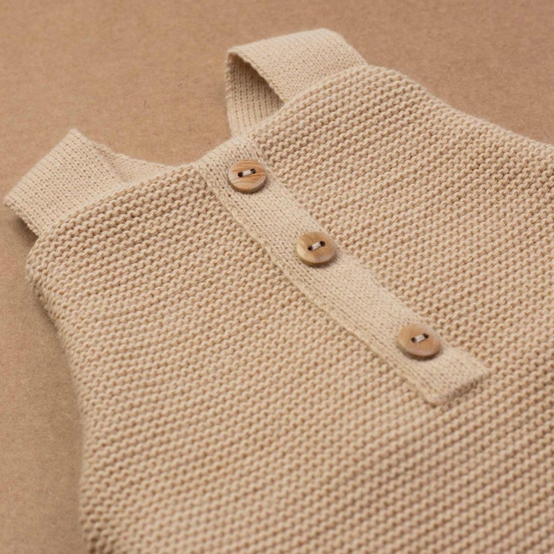 Salopette en maille Sable (1-3 mois) (Trois Kilos Sept) - Image 6