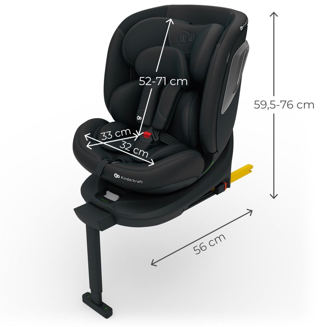 Siège auto I-360 2 Plus i-Size Black (groupe 1-2-3) (Kinderkraft) - Image 8