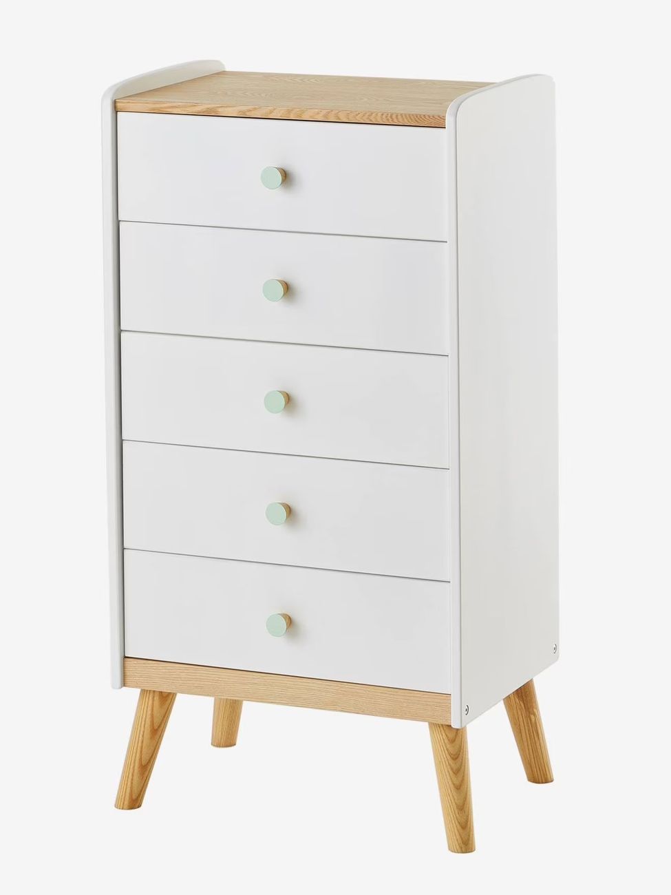 Commode semainier avec poignées personnalisables CONFETTI blanc (Vertbaudet) - Image 2