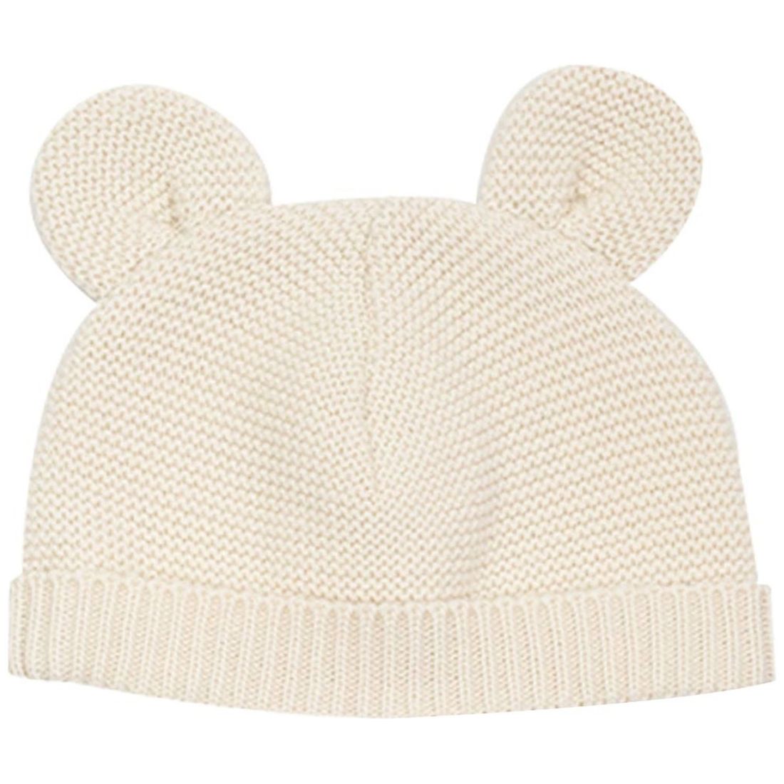 Bonnet de naissance Ours en maille Sable (0-1 mois) (Trois Kilos Sept) - Image 1