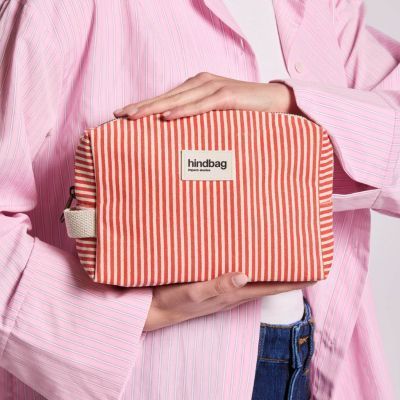 Trousse de toilette Leon Rayures Fines Rouge (Hindbag) - Image 3