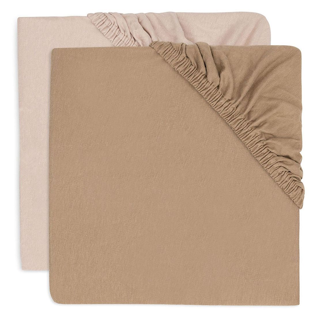 Lot de 2 Draps Housse Jersey Wild Rose & Biscuit - 70-75 x 140-150 cm (Jollein) - Couverture