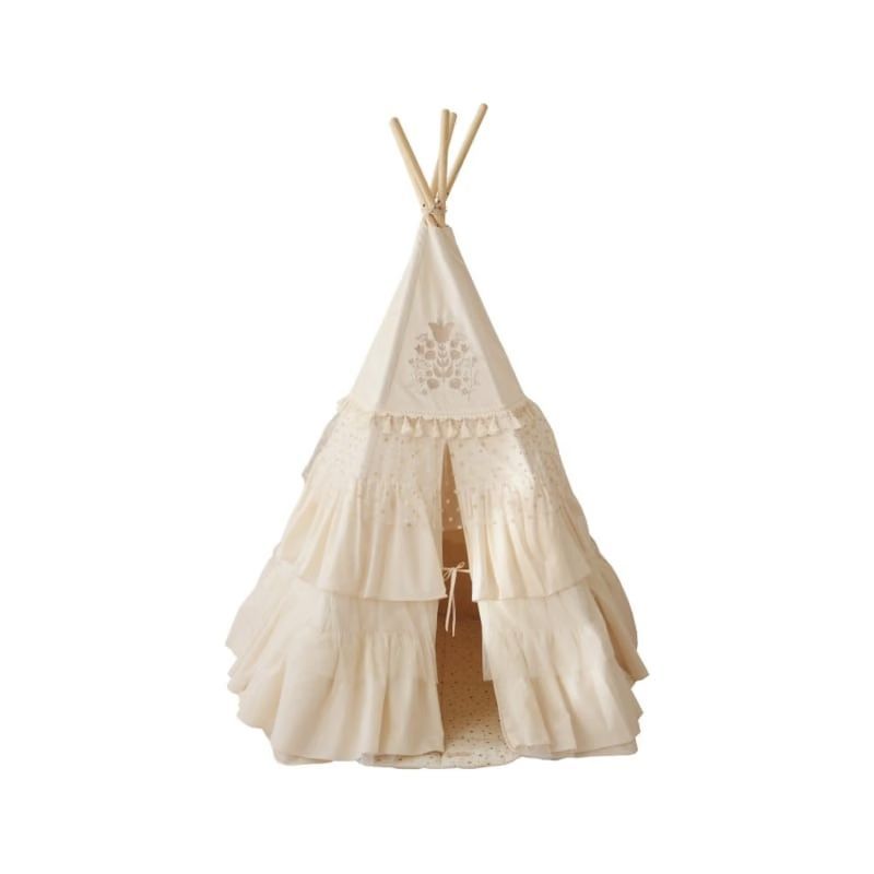 Tente tipi avec franges et tapis boho ca (Moi Mili) - Image 1