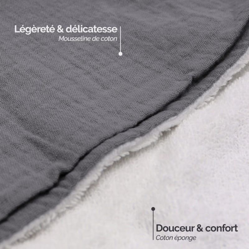 Cape, sortie de bain - 75 x 75 cm (Monsieur Bébé) - Image 2