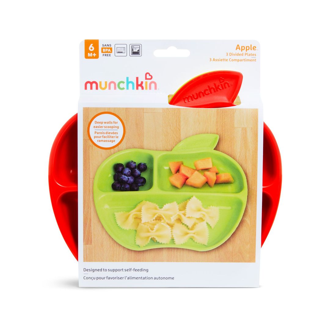 Lot 3 assiettes Petite Pomme (MUNCHKIN) - Image 2