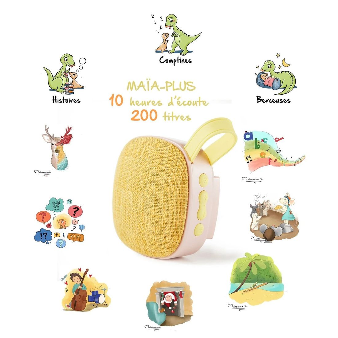 MAÏA-PLUS - Boite à musique et à histoires - 200 titres inclus (Maiasaura) - Image 1