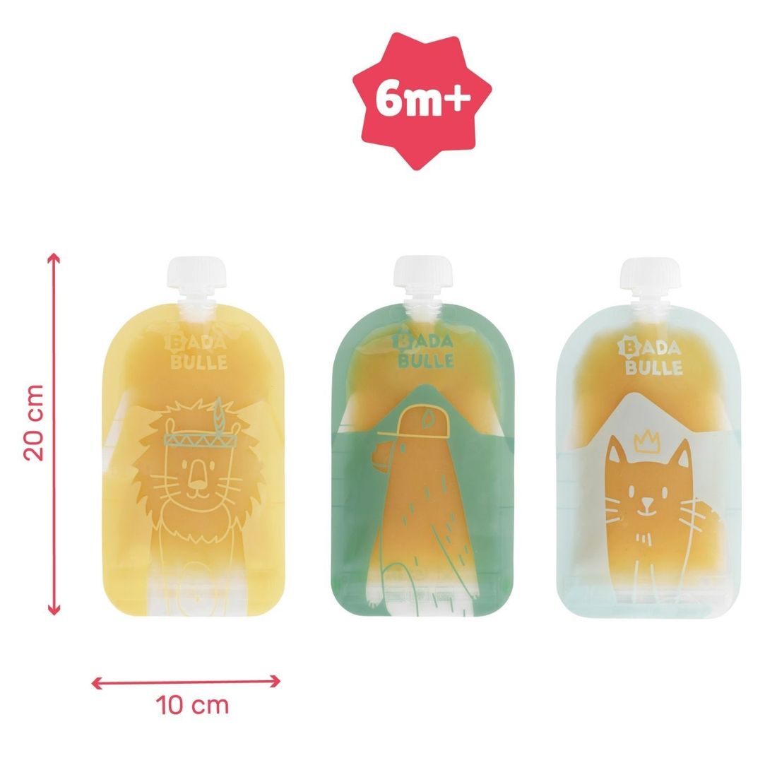 Lot de 15 gourdes réutilisables (150 ml) (Badabulle) - Image 8