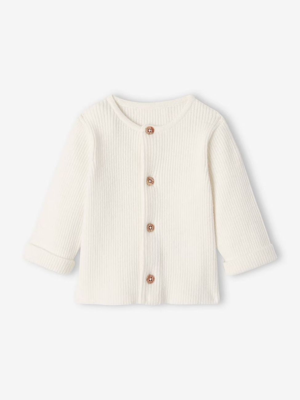 Ensemble bébé mixte gilet pantalon en tricot blanc (Vertbaudet) - Image 2