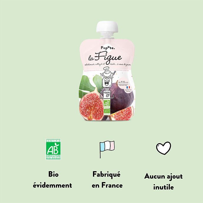 Gourde Repas Bio Figue - 120 g (Popote) - Image 4