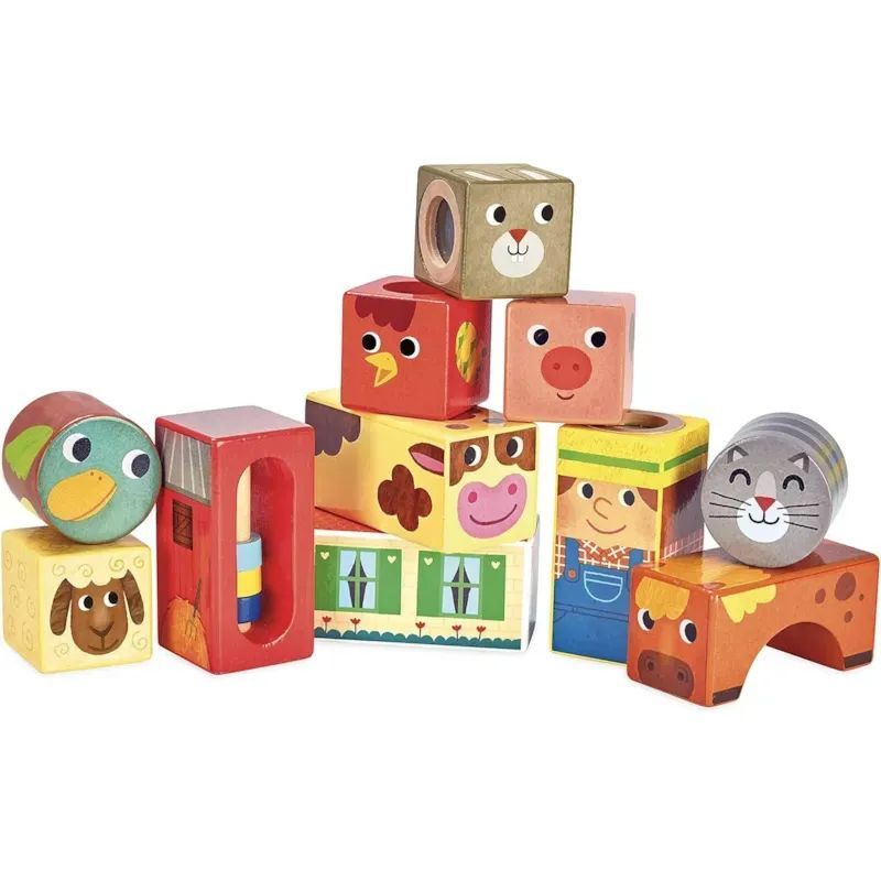 Cubes sonores de la ferme (Vilac) - Couverture