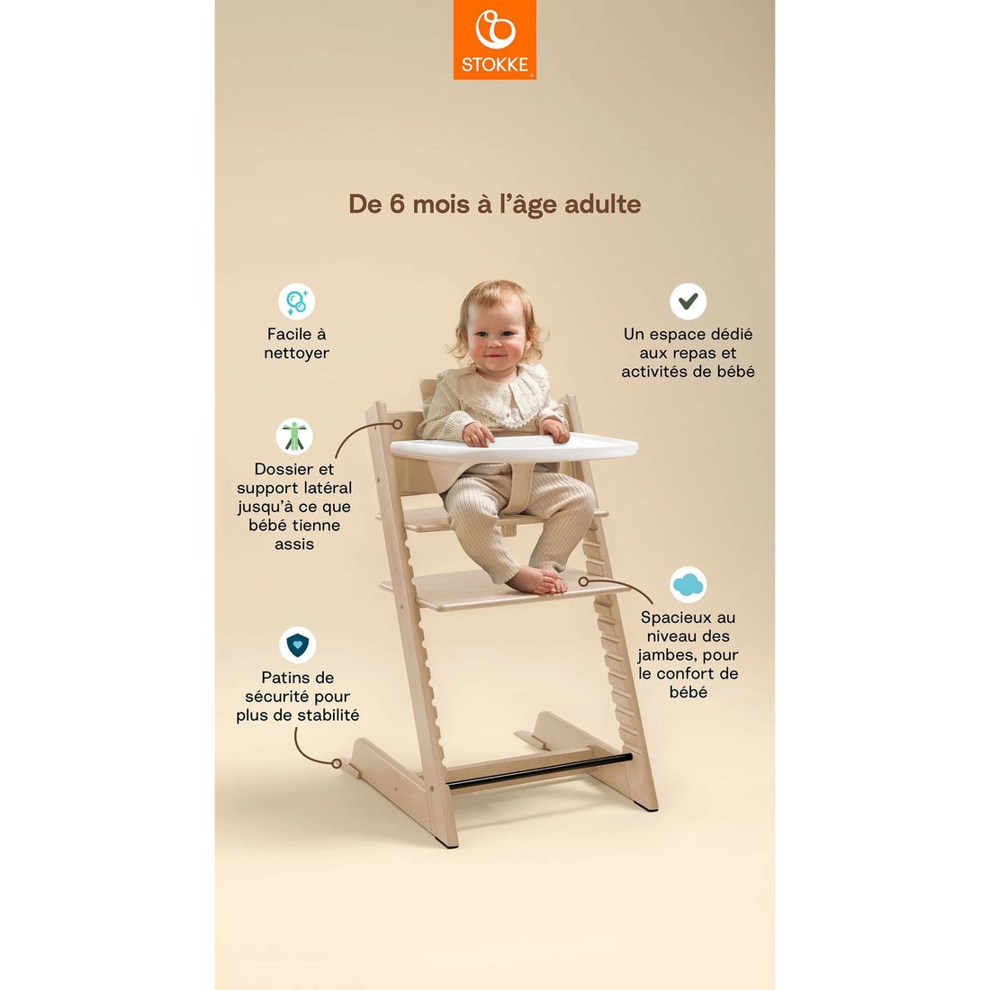 Tripp Trapp® Pack Chaise haute + Baby Set + Plateau (Stokke) - Image 3