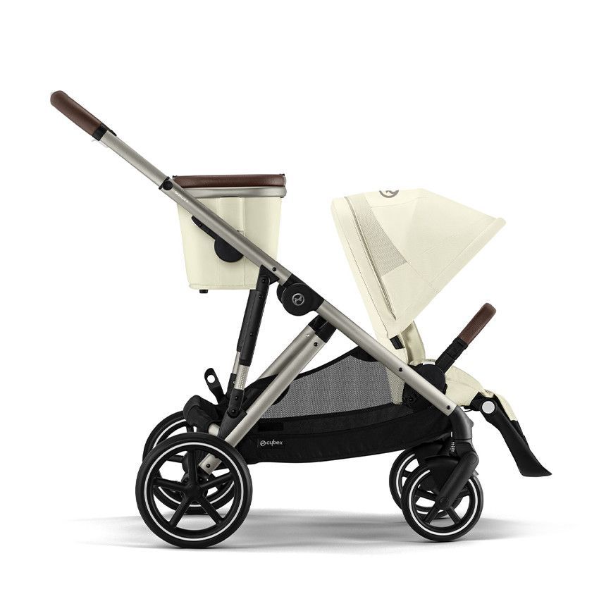 Poussette Gazelle S singel/double - Châssis Taupe / Siège Seashell Beige - Beige (Cybex) - Image 1