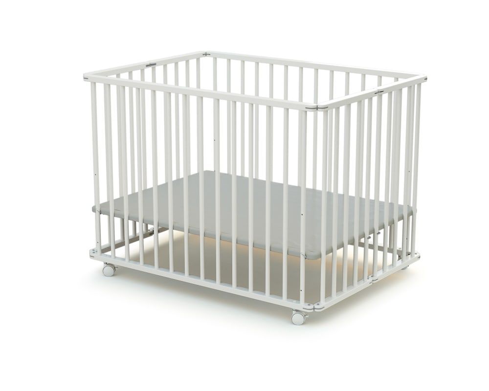 Parc bébé pliant en bois 70 x 100 cm (Webaby) - Image 3