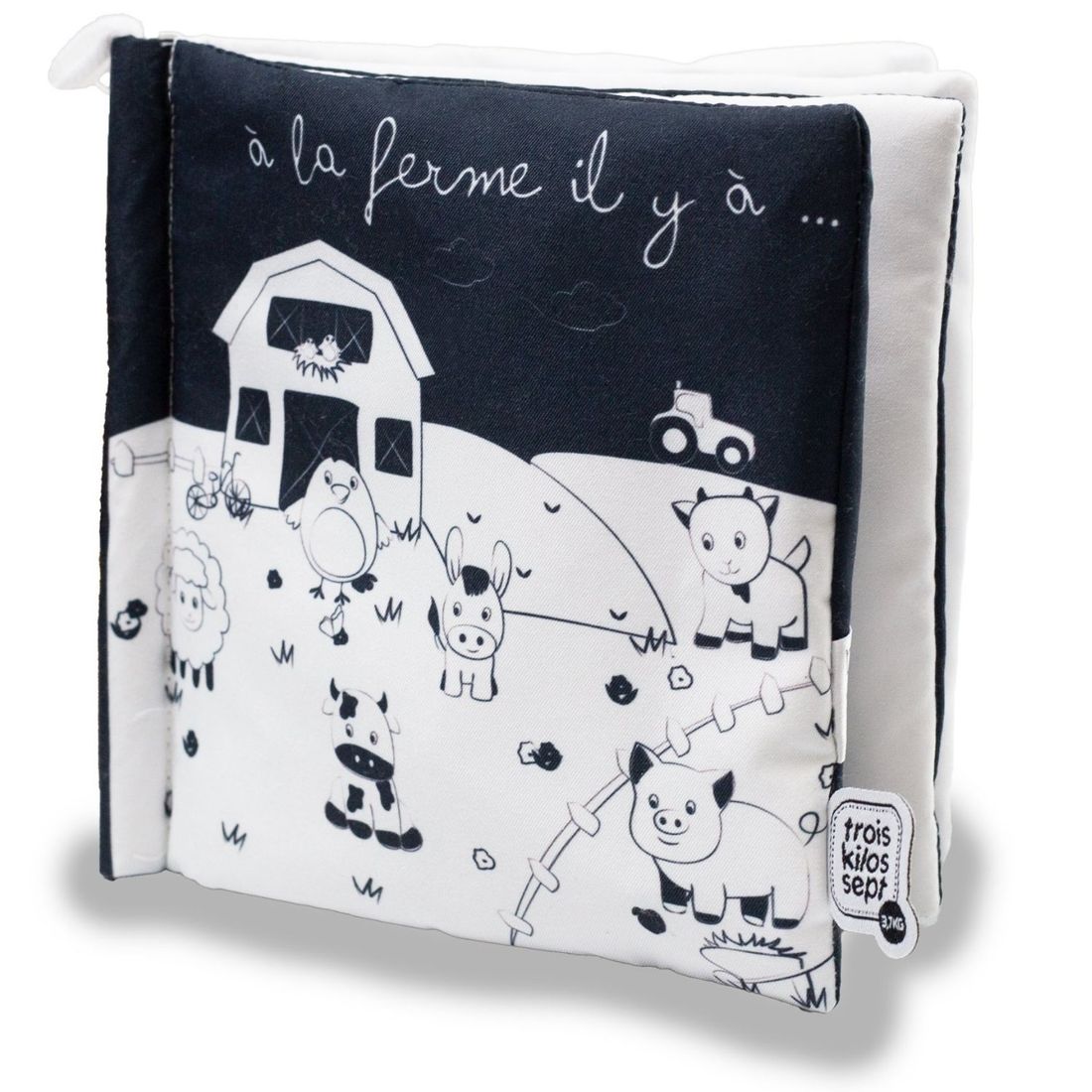 Livre d'éveil en tissu A la Ferme (Trois Kilos Sept) - Image 1