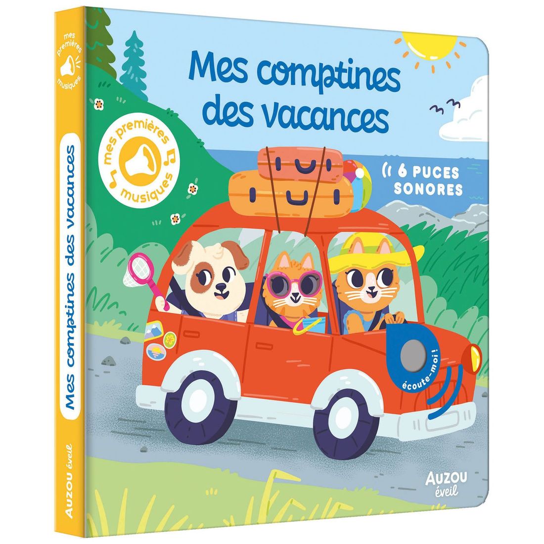 Livre Mes premiers sonores Mes comptines des vacances (Auzou Editions) - Couverture