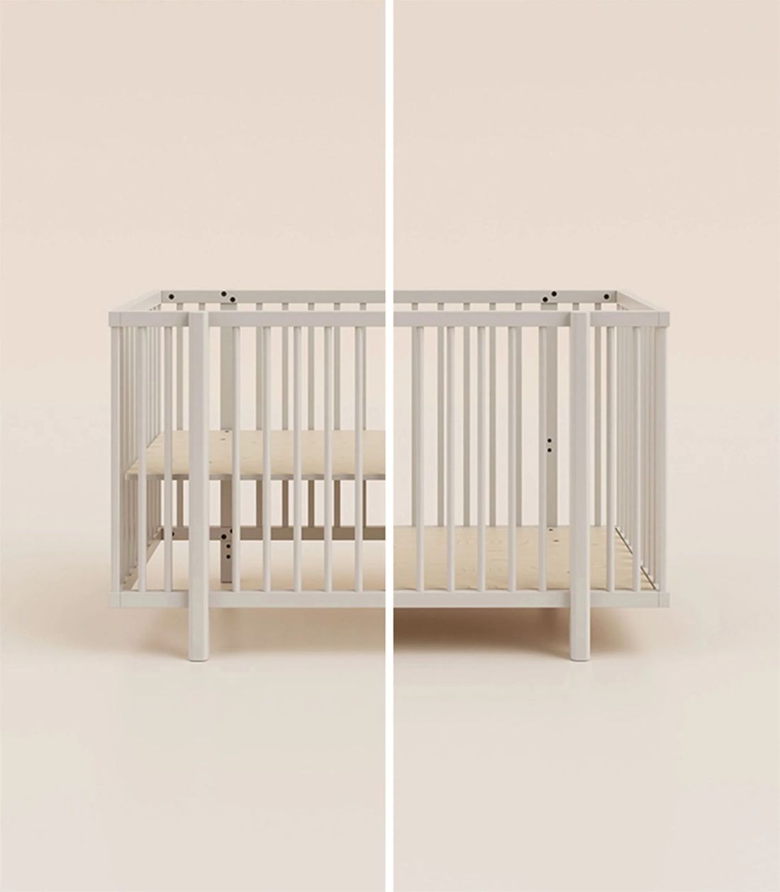Lit bébé 60x120 cm - Gris - De la naissance à 3 ans - Fait en Finlande - Garantie 3 ans - Bois responsable - Tediber (Tediber) - Image 2