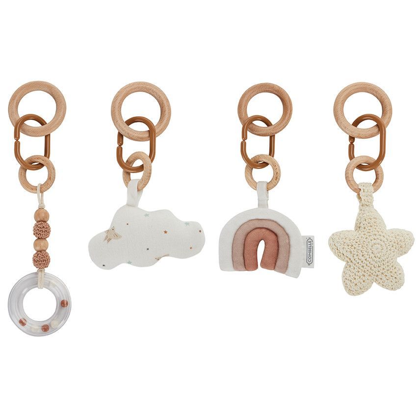 Set de 4 jouets pour arche Douce Hirondelle écru - Ecru (Combelle) - Couverture
