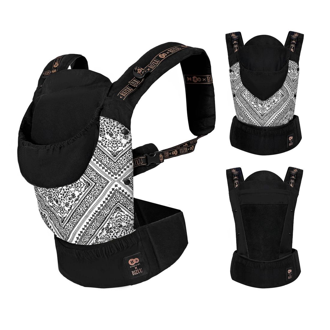 Porte-bébé ergonomique HUGGY Lunar Black BIZUU (Kinderkraft) - Image 3