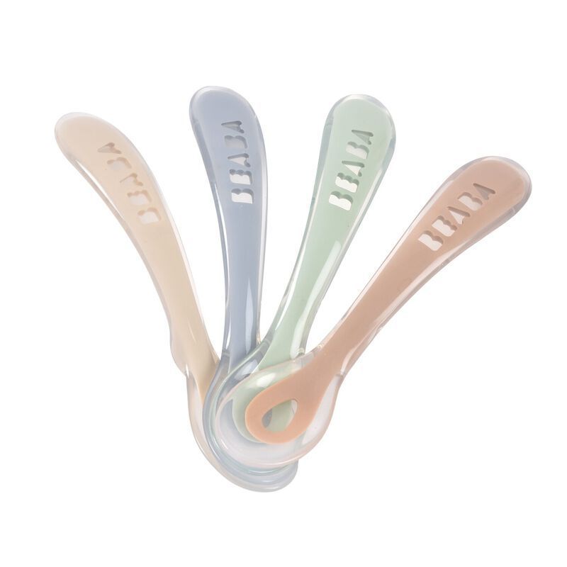 Lot 4 cuillères 2ème âge silicone Natural (Béaba) - Couverture
