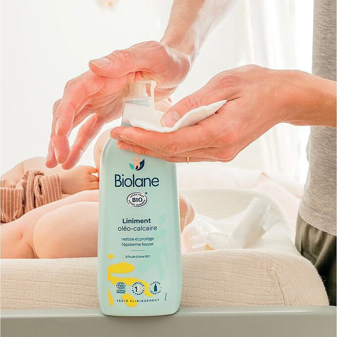 Liniment Oléo-calcaire Biologique - 500 ml (Biolane) - Image 1