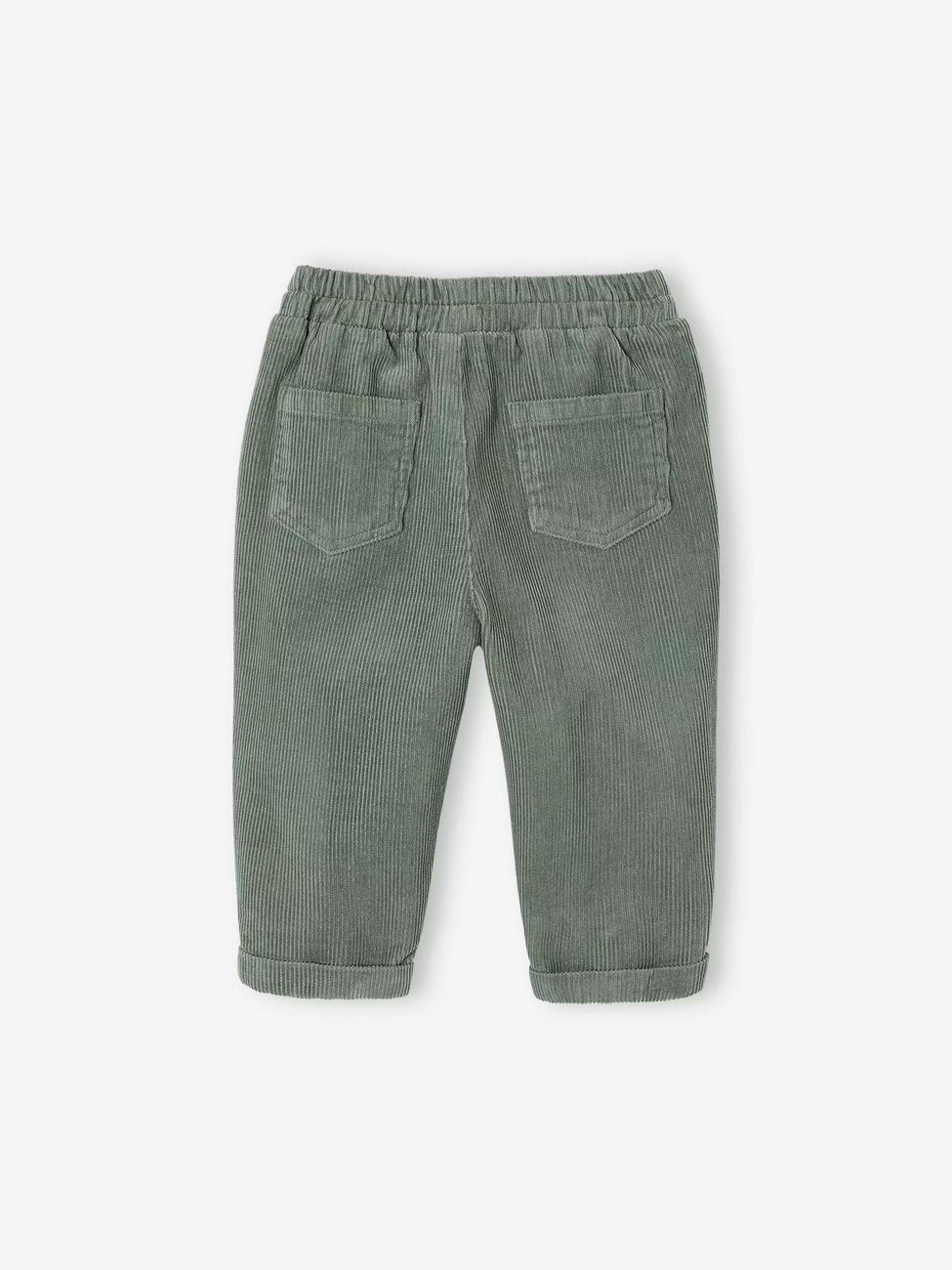 Pantalon bébé en velours côtelé lichen (Vertbaudet) - Image 1