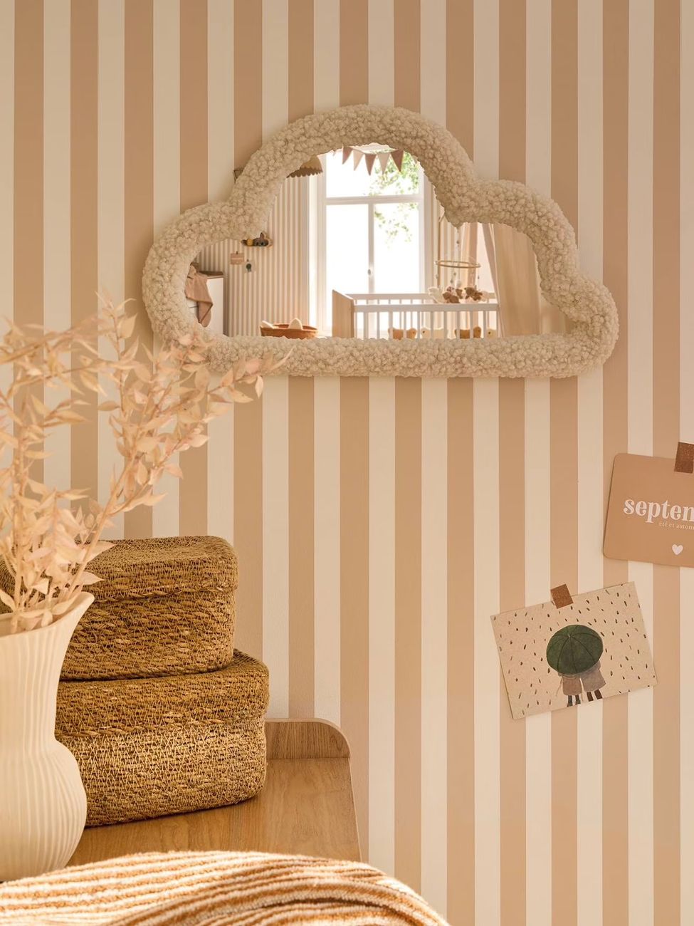 Miroir Nuage en sherpa beige (Vertbaudet) - Couverture