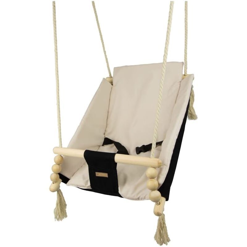 Bascule pour bébé noir, crème (Velinda) - Image 3