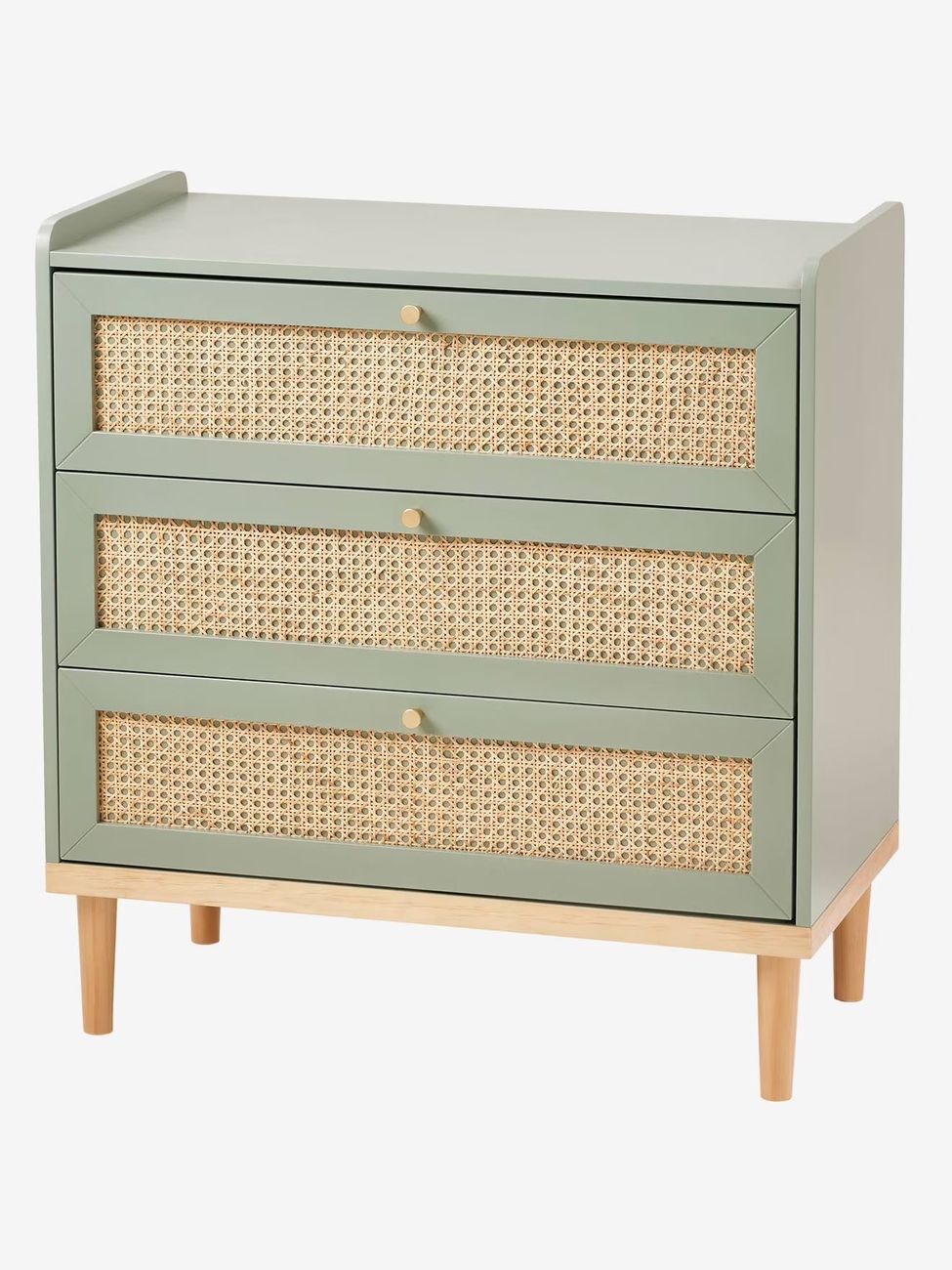 Commode en cannage POÉSIE vert (Vertbaudet) - Image 1