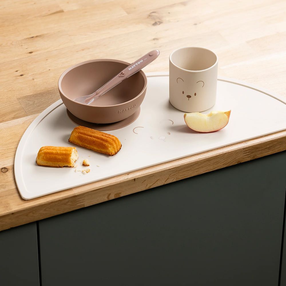 Set repas 4 pièces en silicone (Nattou) - Image 1