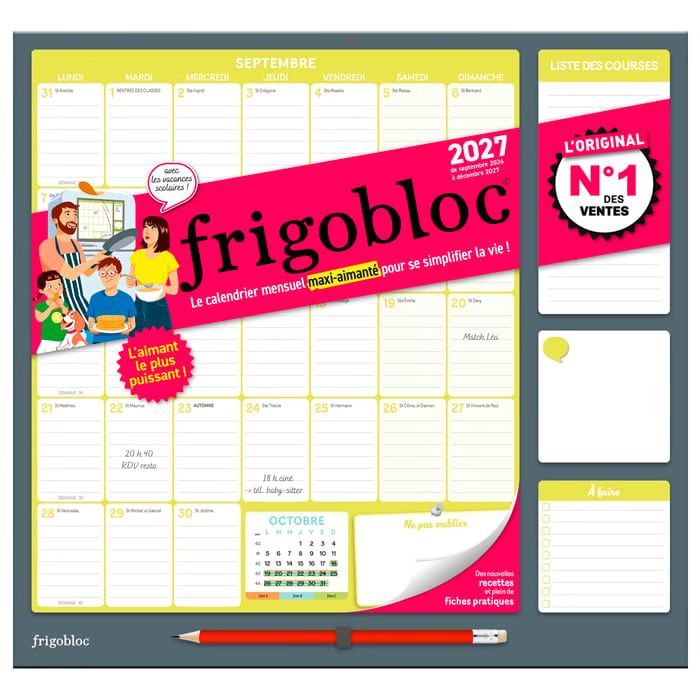 Frigobloc mensuel 2027 (Play Bac) - Couverture