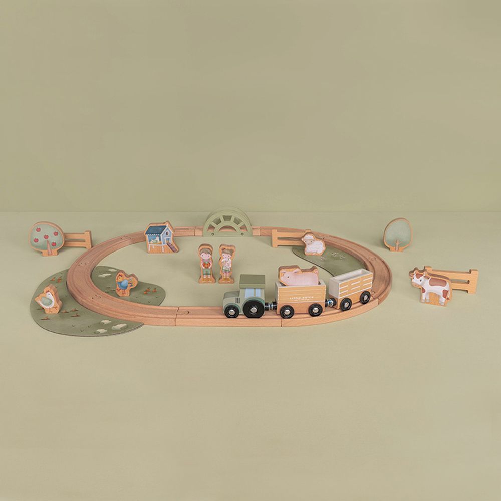 Circuit de train en bois Little Farm (Little Dutch) - Image 4