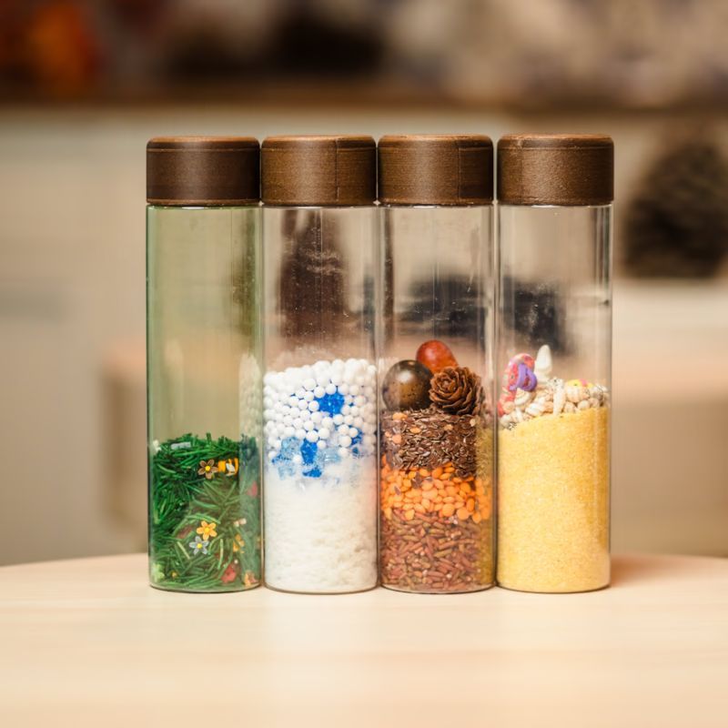 Bouteilles sensorielles des saisons (Ma Petite Malle d'Eveil) - Couverture