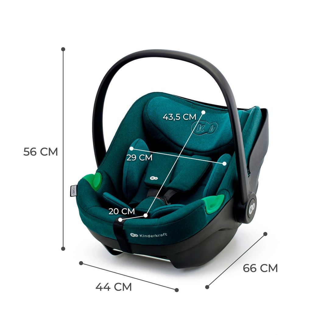 Siège auto I-CARE I-SIZE vert (Kinderkraft) - Image 7